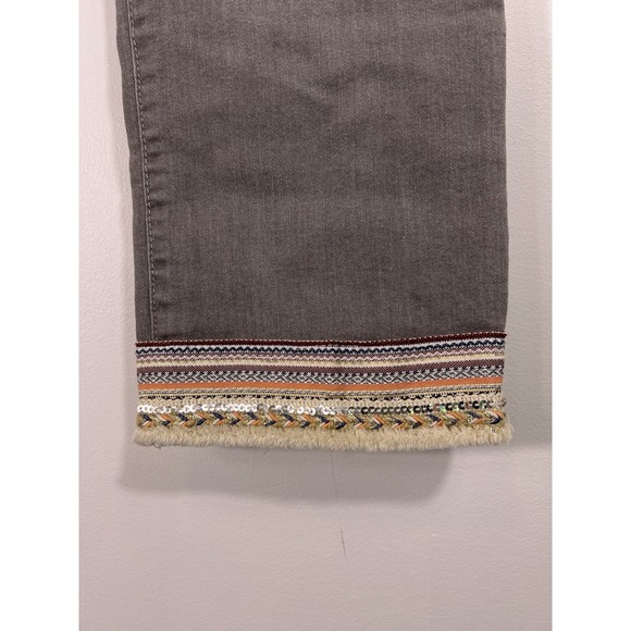 Democracy Jeans Womens 10‎ Gray Sequined Embellished Cuffs Stretch Fits32x25.25 - Picture 13 of 16